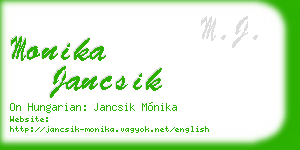 monika jancsik business card